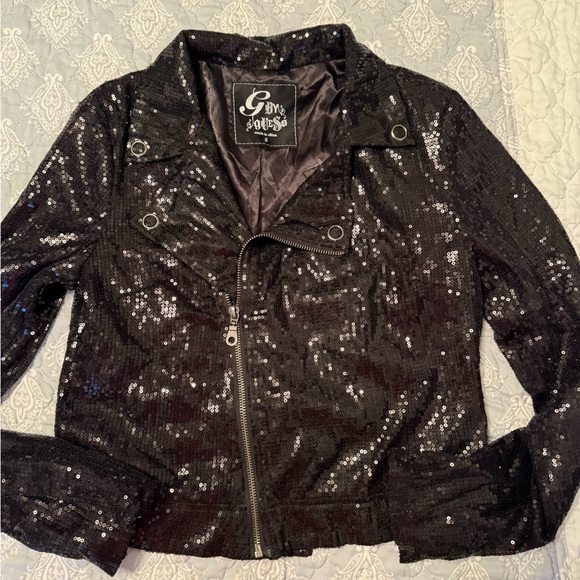 G by Guess Black Sequin Blazer - Picture 7 of 8